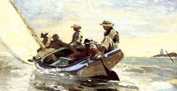 キャットボートを航行するリアリズム海洋ウィンスロー・ホーマー Oil Paintings